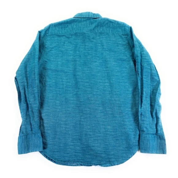 Robert Graham Blue Textured Button Down Shirt - Picture 3 of 13